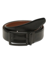 Load image into Gallery viewer, Teakwood Men's Premium Genuine Leather 2-in-1 Reversible Belt | Black & Brown Crosshatch Textured Finish | Matte Black Linear Pin Buckle | Adjustable 35 mm Dress Belt for Formal, Casual, Office & Business Wear