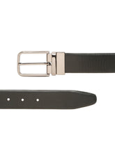 Load image into Gallery viewer, Teakwood Men's Premium Genuine Leather 2-in-1 Reversible Belt | Black & Brown Natural Grain Leather Finish |Nickle Black Radius Pin Buckle | Adjustable 35 mm Dress Belt for Formal, Casual, Office & Business Wear