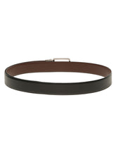 Load image into Gallery viewer, Teakwood Men's Premium Genuine Leather 2-in-1 Reversible Belt | Black & Brown Natural Grain Leather Finish |Nickle Black Vector Pin Buckle | Adjustable 35 mm Dress Belt for Formal, Casual, Office & Business Wear
