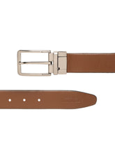 Load image into Gallery viewer, Teakwood Men's Premium Genuine Leather 2-in-1 Reversible Belt | Black & Brown Crosshatch Textured Leather | Nickal Black Rectangular Pin Buckle | Adjustable 35 mm Dress Belt for Formal, Casual, Office & Business Wear