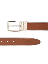 Load image into Gallery viewer, Teakwood Men's Premium Genuine Leather 2-in-1 Reversible Belt | Black & Brown Fine Leather Finish | Silver Contour Pin Buckle | Adjustable 35 mm Dress Belt for Formal, Casual, Office & Business Wear