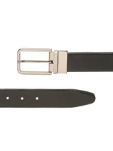 Load image into Gallery viewer, Teakwood Men's Premium Genuine Leather 2-in-1 Reversible Belt | Black & Brown Natural Grain Leather Finish |Nickel Black Slim Frame Pin Buckle | Adjustable 35 mm Dress Belt for Formal, Casual, Office & Business Wear