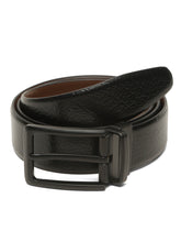 Load image into Gallery viewer, Teakwood Men's Premium Genuine Leather 2-in-1 Reversible Belt | Black & Brown Pebble Grain Leather Finish | Matte Black Linear Pin Buckle | Adjustable 35 mm Dress Belt for Formal, Casual, Office & Business Wear