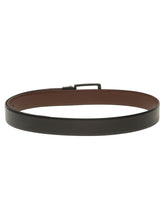 Load image into Gallery viewer, Teakwood Men's Premium Genuine Leather 2-in-1 Reversible Belt | Black & Brown Natural Grain Leather Finish |Matte Black Linear Pin Buckle | Adjustable 35 mm Dress Belt for Formal, Casual, Office & Business Wear