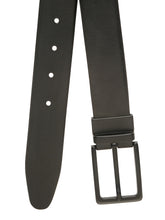 Load image into Gallery viewer, Teakwood Men's Premium Genuine Leather 2-in-1 Reversible Belt | Black & Brown Natural Grain Leather Finish |Matte Black Linear Pin Buckle | Adjustable 35 mm Dress Belt for Formal, Casual, Office & Business Wear