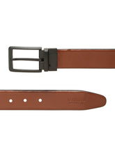 Load image into Gallery viewer, Teakwood Men's Premium Genuine Leather 2-in-1 Reversible Belt | Black & Brown Fine Leather Finish | Matte Black Refined Slim Frame Pin Buckle | Adjustable 35 mm Dress Belt for Formal, Casual, Office & Business Wear