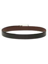 Load image into Gallery viewer, Teakwood Men's Premium Genuine Leather 2-in-1 Reversible Belt | Black & Brown Natural Grain Leather Finish |Silver Radius Pin Buckle | Adjustable 35 mm Dress Belt for Formal, Casual, Office & Business Wear