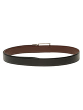 Load image into Gallery viewer, Teakwood Men's Premium Genuine Leather 2-in-1 Reversible Belt | Black & Brown Natural Grain Leather Finish |Silver Classic Tapered Pin Buckle | Adjustable 35 mm Dress Belt for Formal, Casual, Office & Business Wear