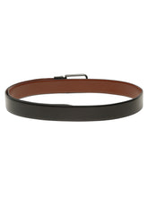 Load image into Gallery viewer, Teakwood Men's Premium Genuine Leather 2-in-1 Reversible Belt | Black & Brown Fine Leather Finish | Matte Black Radius Pin Buckle | Adjustable 35 mm Dress Belt for Formal, Casual, Office & Business Wear