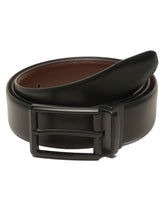 Load image into Gallery viewer, Teakwood Men's Premium Genuine Leather 2-in-1 Reversible Belt | Black & Brown Natural Grain Leather Finish |Matte Black Refined Slim Frame Pin Buckle | Adjustable 35 mm Dress Belt for Formal, Casual, Office & Business Wear