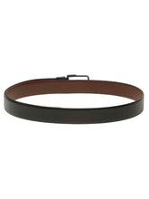 Load image into Gallery viewer, Teakwood Men's Premium Genuine Leather 2-in-1 Reversible Belt | Black & Brown Natural Grain Leather Finish |Matte Black Classic Angular Pin Buckle | Adjustable 35 mm Dress Belt for Formal, Casual, Office & Business Wear