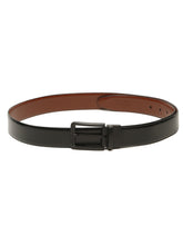 Load image into Gallery viewer, Teakwood Men's Premium Genuine Leather 2-in-1 Reversible Belt | Black & Brown Natural Grain Leather Finish | Matte Black Classic Edge Pin Buckle | Adjustable 35 mm Dress Belt for Formal, Casual, Office & Business Wear