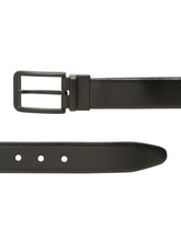 Load image into Gallery viewer, Teakwood Men's Premium Genuine Leather 2-in-1 Reversible Belt | Black & Brown Natural Grain Leather Finish | Matte Black Classic Edge Pin Buckle | Adjustable 35 mm Dress Belt for Formal, Casual, Office & Business Wear