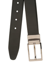 Load image into Gallery viewer, Teakwood Men's Premium Genuine Leather 2-in-1 Reversible Belt | Black & Brown Natural Grain Leather Finish |Nickle Black Classic Curved Pin Buckle | Adjustable 35 mm Dress Belt for Formal, Casual, Office & Business Wear