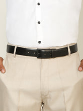 Load image into Gallery viewer, Teakwood Men's Premium Genuine Leather 2-in-1 Reversible Belt | Black & Brown Natural Grain Leather Finish |Matte Black Classic Tapered Pin Buckle | Adjustable 35 mm Dress Belt for Formal, Casual, Office & Business Wear