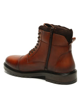 Load image into Gallery viewer, Men’s Leather Dual-Side Combat Boots with Buckle and Zipper