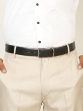 Load image into Gallery viewer, Teakwood Men's Premium Genuine Leather 2-in-1 Reversible Belt | Black & Brown Natural Grain Leather Finish |Nickle Black Classic Curved Pin Buckle | Adjustable 35 mm Dress Belt for Formal, Casual, Office & Business Wear