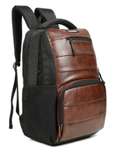 Load image into Gallery viewer, Teakwood Leathers Unisex 35L Laptop Backpack | Premium Vegan Leather | Fits Up to 18 Inch Laptop | Trolley Sleeve, 2 Main Compartments, 2 Front Zip Pockets & Dual Bottle Holders | Travel, Office & Business Backpack, Brown