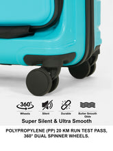 Load image into Gallery viewer, Teakwood Smart Cabin Trolley Suitcase with Front Laptop Compartment, TSA Lock, 360° Silent Dual Spinner Wheels, Scratch-Resistant & Water-Resistant Hard Shell Luggage for Business & Leisure Travel