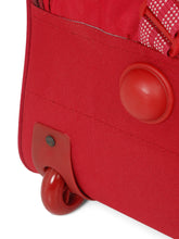 Load image into Gallery viewer, Red Printed Large Duffel Trolley Bag