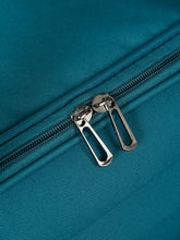 Load image into Gallery viewer, Teal Printed Medium Duffle Trolley Bag