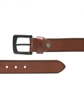 Load image into Gallery viewer, Men’s Genuine Leather Belt, Pebble Grain Texture, Pin Buckle, Rugged Casual Wear