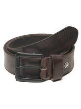 Load image into Gallery viewer, Men’s Genuine Leather Belt, Pebble Grain Texture, Pin Buckle, Rugged Casual Wear