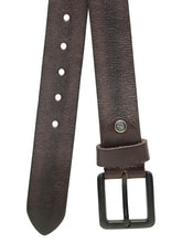 Load image into Gallery viewer, Men’s Genuine Leather Belt, Pebble Grain Texture, Pin Buckle, Rugged Casual Wear