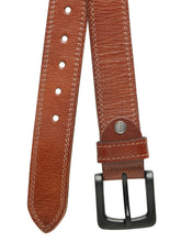 Load image into Gallery viewer, Men’s Genuine Leather Belt, Pebble Grain Texture, Pin Buckle, Rugged Casual Wear