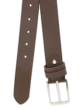 Load image into Gallery viewer, Men’s Genuine Leather Belt, Pebble Grain Texture, Pin Buckle, Rugged Casual Wear, Black