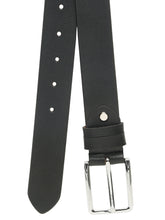 Load image into Gallery viewer, Men’s Genuine Leather Belt, Pebble Grain Texture, Pin Buckle, Rugged Casual Wear, Black
