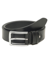 Load image into Gallery viewer, Men’s Genuine Leather Belt, Pebble Grain Texture, Pin Buckle, Rugged Casual Wear, Black
