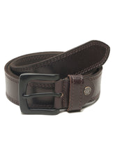 Load image into Gallery viewer, Men’s Genuine Leather Belt, Pebble Grain Texture, Pin Buckle, Rugged Casual Wear