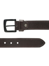 Load image into Gallery viewer, Men’s Genuine Leather Belt, Pebble Grain Texture, Pin Buckle, Rugged Casual Wear