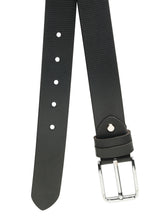 Load image into Gallery viewer, Men’s Genuine Leather Belt, Pebble Grain Texture, Pin Buckle, Rugged Casual Wear, Black