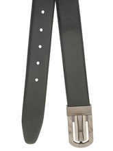 Load image into Gallery viewer, Men Black & Brown Solid Reversible Leather Belt