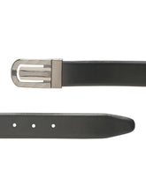 Load image into Gallery viewer, Men Black & Brown Solid Reversible Leather Belt