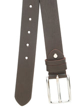 Load image into Gallery viewer, Men’s Genuine Leather Belt, Pebble Grain Texture, Pin Buckle, Rugged Casual Wear, Black