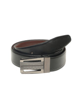 Load image into Gallery viewer, Men Black & Brown Solid Reversible Leather Belt