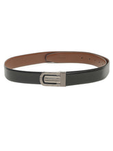 Load image into Gallery viewer, Men Black & Brown Solid Reversible Leather Belt