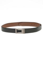 Load image into Gallery viewer, Men Black & Brown Solid Reversible Leather Belt