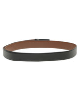 Load image into Gallery viewer, Men Black & Brown Solid Reversible Leather Belt