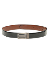 Load image into Gallery viewer, Men Black & Brown Solid Reversible Leather Belt