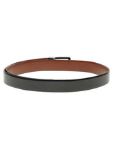 Load image into Gallery viewer, Men Black & Brown Solid Reversible Leather Belt