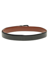 Load image into Gallery viewer, Men Black & Brown Solid Reversible Leather Belt