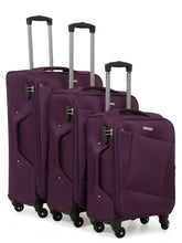 Load image into Gallery viewer, Unisex Purple Solid Soft Sided Trolley Bag