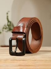 Load image into Gallery viewer, Men’s Genuine Leather Belt, Pebble Grain Texture, Pin Buckle, Rugged Casual Wear