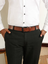 Load image into Gallery viewer, Men’s Genuine Leather Belt, Pebble Grain Texture, Pin Buckle, Rugged Casual Wear