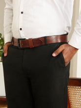 Load image into Gallery viewer, Men’s Genuine Leather Belt, Pebble Grain Texture, Pin Buckle, Rugged Casual Wear