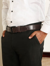 Load image into Gallery viewer, Men’s Genuine Leather Belt, Pebble Grain Texture, Pin Buckle, Rugged Casual Wear